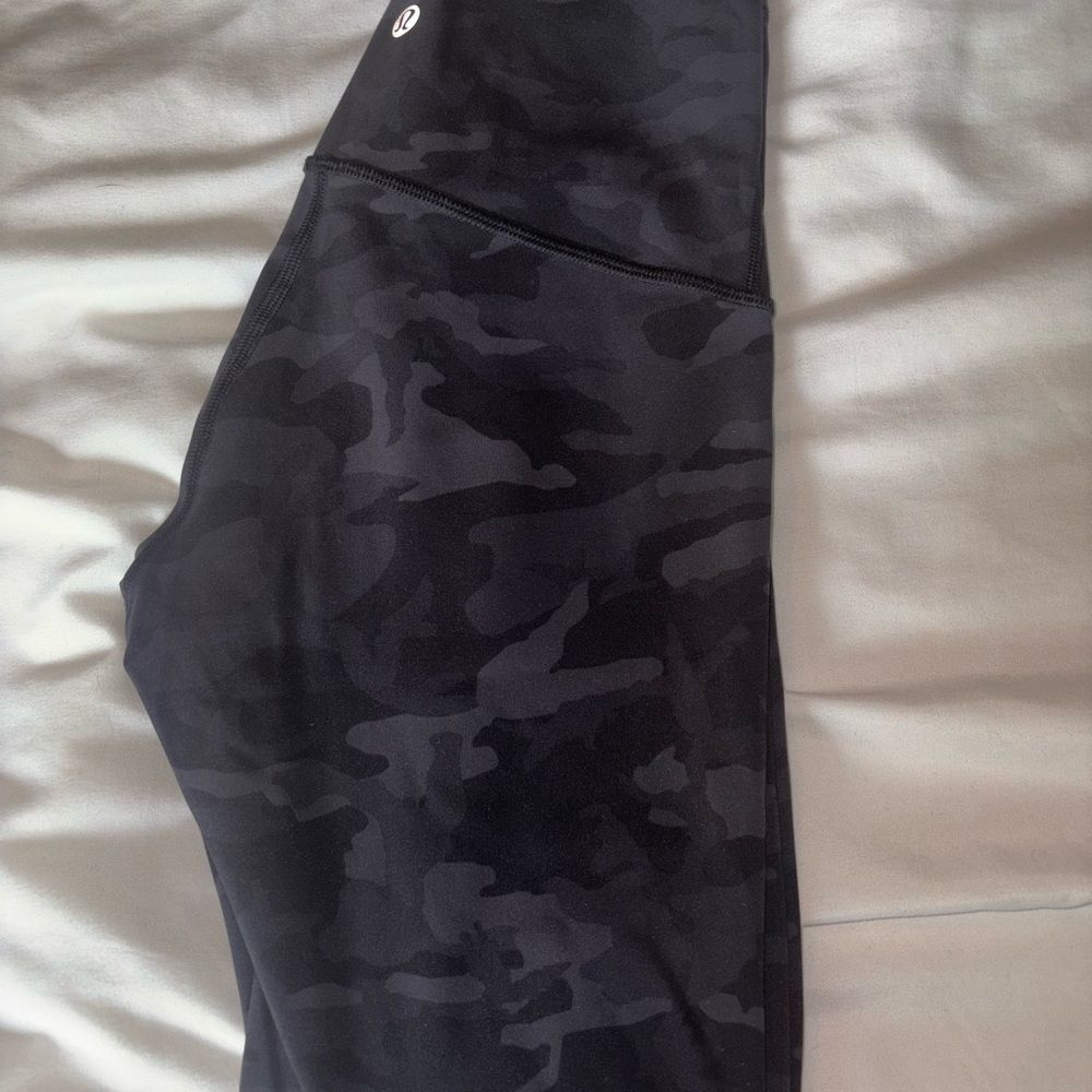 SOLD lululemon athletica Black Camo Leggings w/skull